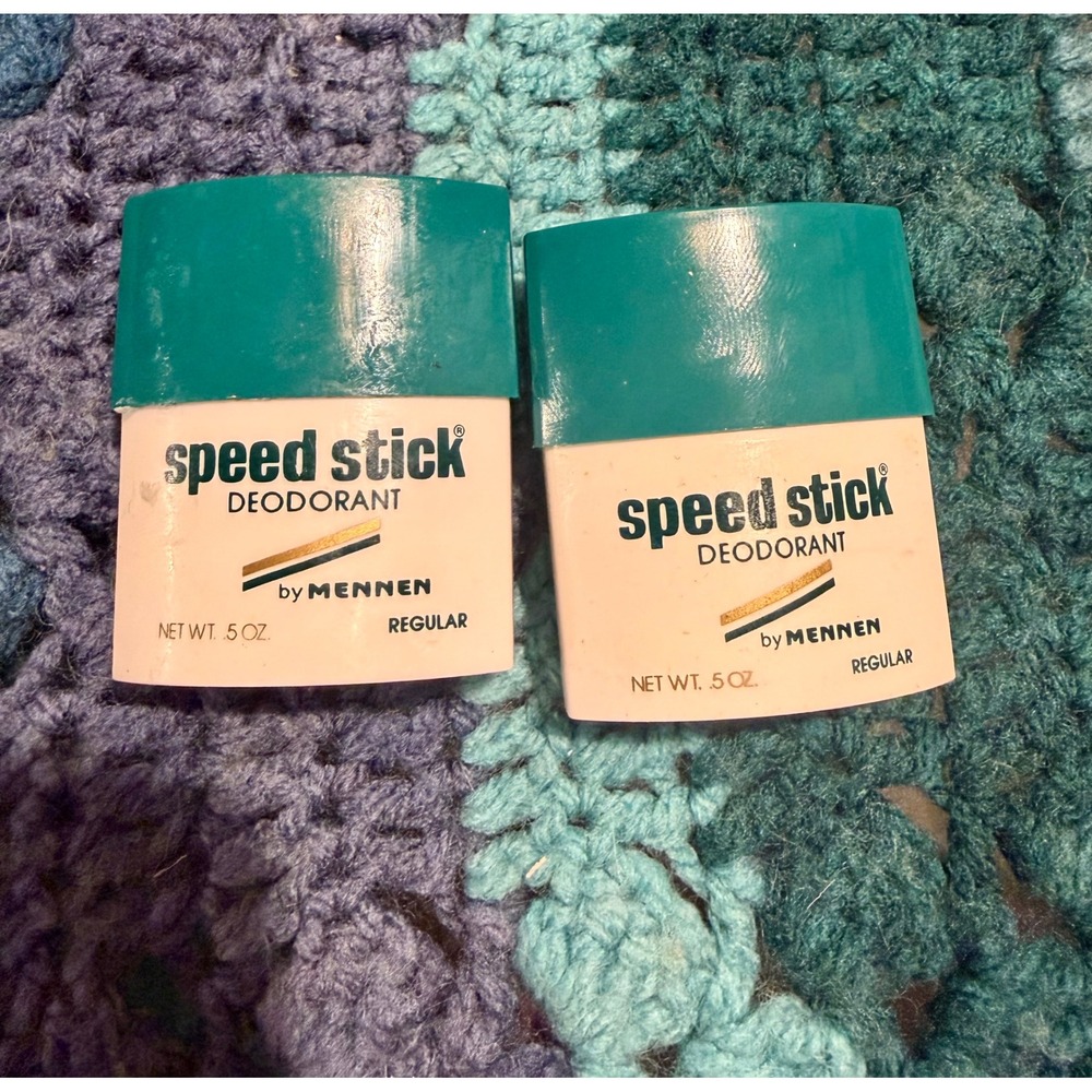 Vintage Mennen Speed Stick Deodorant Regular Scent Travel Size .5 oz Lot of 2